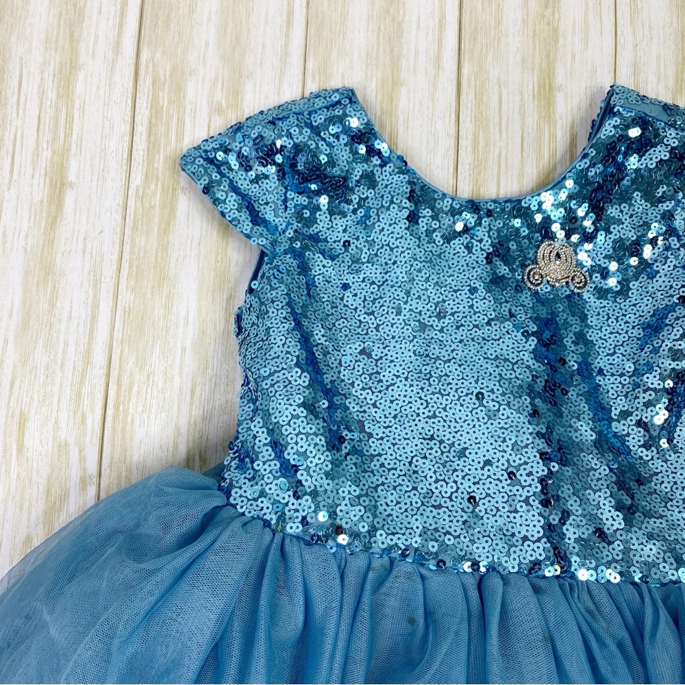 The Disney Store Blue Sequin Cinderella Costume Dress - Picture 2 of 6